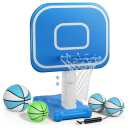 Uladis Pool Basketball Hoop 33"x26"x50" Pool Game with Adjustable Height