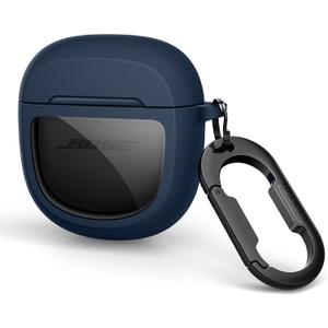 SURITCH Protective Cases for Bose QuietComfort Earbuds II 2022 / QuietComfort Ultra/Ultra Earbuds 2nd Gen, Shockproof Case Cover for Bose QC ii 2 & Ultra Case Accessories with Carabiner, Navy