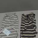 Dog Shirts Vest Cotton Striped T-Shirt, Sleeveless Stretchy Pet Clothes for Small Dogs, Pack of 2 Soft Breathable Puppy Tank Top Cat Tee (Large, Black, Gray)