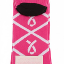 Hot Pink Geometric Girly Diamond High Ankle Crew Socks Everyday Casual Mid Calf Dress Socks Long Tube Socks,2Pairs