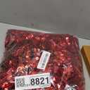 33Ft Christmas Tinsel Garland Shiny Thick Red Tinsel Decor Xmas Tree Decorations Metallic Twist Foil Garland for Birthday Thanksgiving Day New Year Parties Indoor Outdoor Party Supplies - Red