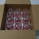 Brajttt Glass Bud Vase Set in Bulk, 9pcs Mini Vintage Flower Vases for Wedding,Pink Relief Vase for Centerpieces,Home Table Flower Decor, Party Decorations (Pink-9pcs)
