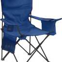 Coleman Portable Camping Chair with 4-Can Cooler, Cushioned Seat & Back with Side Pockets & Cup Holder, Carry Bag Included, Great for Camping, Tailgating, Firepits, Patio, & More, 24 Inches X 18.1 Inches X 7 Inches