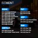 Nilight TPMS Sensor Compatible with 2010 2011 2012 2013 2014 2015 2016 2017 2018 2019 2020 Dodge Chrysler Jeep 2012-2019 Fiat 500 2011-2013 Ram 433Mhz Tire Pressure Monitoring Sensors