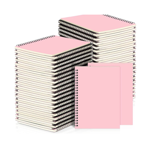 Yahenda 18 Pcs Spiral Notebook Bulk A5 Journal Lined 8.3'' x 5.5'' Writing Composition Paper Small Notepad Subject Notebook for Students Office Business Back to School Supplies (Pink)