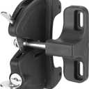 Key Lockable Double Sided Gate Latch, Fence Gate Locks for Outdoor Gates, Self Locking Gate Latch Door Latch, Fence Gate Latch Gate Hardware for Wood, Vinyl, Metal Gates, Black