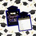 Advice Cards for Graduate, Graduation Decorations, Blue Advice Card for Class of 2026 Graduation Party, Favor Cards for High/College/Senior School, Party Decoration And Supplies, 20 Cards + Envelopes