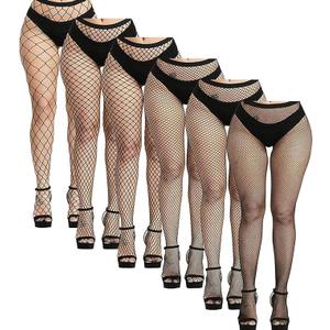 Buauty 6 PCS Black Fishnet Stockings For Women, Fish Nets Women Tights, Fishnet Tights Womens Thigh Hight Stockings