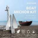 Boat Anchor Kit, 5/8.5 LBS Heavy Duty Boat Anchor with Chain, Rope and Shackles, Galvanized Steel/Stainless Steel Anchor for 8-16/15-24 FT Boats, Pontoons, Dinghy, Fishing and Bass Boats