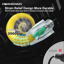 HUANCHAIN 50 ft 14/3 Gauge Heavy Duty Outdoor Extension Cord Waterproof with Lighted, Flexible Cold Weather 3 Prong Electric Cord Outside, 15A 1875W 125V 14AWG SJTW, Yellow, ETL Listed