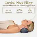 HydroAurum Cervical Neck Pillow, 100% Memory Foam Neck Roll Pillow for Neck and Shoulder Pain Relief, Orthopedic Support for Office Workers, Drivers & Yoga