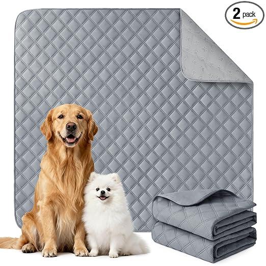 Eterish Reusable Washable Pee Pads for Dogs Extra Large 36'' x 72'' 2 Pack, Absorbent Pet Puppy Dog Training Pads NonSlip, Waterproof Whelping Potty Pads for Dogs LeakProof