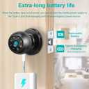 Smart Lock Fingerprint Door Lock, 5-in-1 Keyless Entry Door Handle with Keypad & Doorbell, Touch/Code/Card/Key/App Control for Home Office Airbnb
