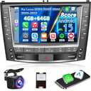 5G WiFi 8 Core Car Stereo for Lexus IS250 IS300 IS350 2006-2012 with Carplay & Android Auto - 4+64G Android 15 Touchscreen Radio with DSP/Cooling Fan/GPS Navigation/Backup Camera