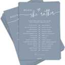 Would She Rather Bridal Shower Game Cards, Baby Shower Games, 50 Guests (Minimalist Blue) (Blue Would She Rather)