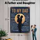 2 x To My Dad Decor Sign  Best Dad Gifts from Daughter, Sentimental Gifts for Dad, Fathers Day or Birthday Gifts for Dad, Vintage Aluminum Plaque by Opix Design 11x8.3 in. for Home, Office, Man Cave