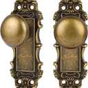 Bronze Dummy Door Knobs Interior 2 Pack Door Knob Antique Door Handle Vintage Door Pulls for Pantry Door Hallway