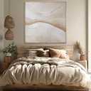 Textured Neutral Abstract Wall Art, Hand Painted Oil Painting, Minimalist Framed Wall Decor for Living Room Bedroom Office, 40x40 Inch