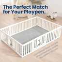 Baby Play Mat for Floor,Extra Large 59"71" Playpen Mat for Tummy Time,Thicker Padded Elasti Foam Activity Mats,Water Repellent Ultra Soft Velvet,Non-Slip Backing Safe for Crawling(Light Grey)