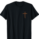 Christian Jesus Distressed Cross Faith T-Shirt. Size 150