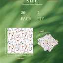 2 x Premium Designer Paper Napkins, 3-Ply 6.5 x 6.5-inches Fold Disposable Decorative Lunch Dinner Napkin (01-1.Fresh Bouquet Floral 20-Count, 6.5"x6.5",Luncheon Size)