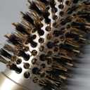 AIMIKE Round Brush, 1.3 Inch Barrel, Nano Thermal Ceramic & Ionic Tech, Boar Bristles, for Blow Drying, Styling, Curling and Shine, Gold + 4 Clips