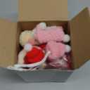 24 Pcs Valentine's Day Guinea Pig Clothes Includes 8 Guinea Pig Stuff Warm Sweaters, 8 Hand-Knitted Mini Hats, and 8 Cute Little Scarves for Hamster Bunny Small Animal Warm Costume