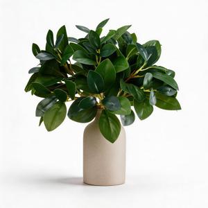 12 Inch Artificial Plant Indoor,Small Fake Plants Eucalyptus Stems With Vase,Faux Greenery In Pot For Farmhouse Home Decor,Bathroom Living Room Kitchen Office Coffee Table Centerpiece (cream white)