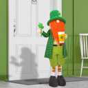 Noideeer Large St Patricks Day Gnome Plush Decorations Outdoor, Cute Standing Saint Patricks Day Gnomes Gift Decor with Retractable Spring Legs, Placed Outside Yard/ Porch/ Garden/ Indoor/ Home/ Office