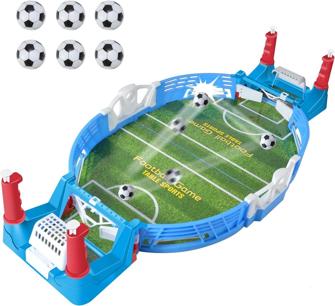 Mini Foosball Games, Tabletop Football Soccer Pinball for Indoor Game Room, Table Top Foosball Desktop Sport Board Game for Adults Kids Family Game Night Fun