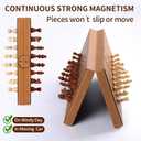 2 in 1 Magnetic Chess Set & Checkers Board Game, 15" Handmade Folding Chess Board, Portable Travel Chess Set, Beginner Chess Board Game for Adults & Kids (15 Inch) (Light Brown)