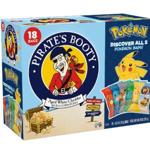 Pack of 3, Pirate's Booty Aged Chips White Cheddar Puffs Snack Multipack Pokemon - 9oz/18ct, 01/26/26