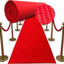 Red Carpet Runner for Party - Durable, Non Slip Red Rug - Hollywood Theme Party Decorations, Wedding Ceremony, Runway, Prom, Indoor & Outdoor Event (2.2x16.4ft)
