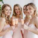 WDF 36PCS Pink Champagne Flutes Plastic - 6OZ Pink Disposable Champagne Flutes Party Supplies for Birthday Parties Baby Shower Wedding Spring Mother's Day