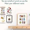 NaZaUK Cute Funny Kitchen Wall Art Set of 4, Fashion Breakfast Food Avocado Toast Canvas Prints Poster, Vintage Simple Watercolor Picture for Dining Room Kids Room Wall Decor 8x10 Unframed