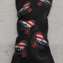 Golf Head Covers Driver Cover 3 Wood Headcover Hybrid Head Covers Embroidery USA American Flag Birdie Design Golf Club Headcovers Leather Wood Head Cover