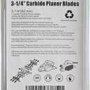 FOXBC 3-1/4 Inch 82mm TCT Carbide Planer Blades Replacement For Makita N1900B, KP0810, XPK01, DeWalt D26676, DW6655, DW680, Bosch 1594 PA1205, Ryobi and most Hand-Held Planer