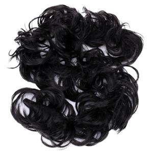CAISHA Hairpiece Hair Wrap Heat-resistant Synthetic Fibres Curly Messy Updo Black Brown HW22