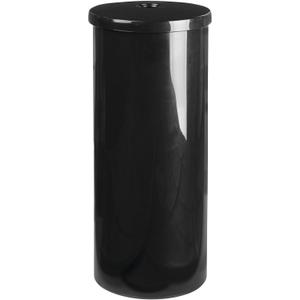 iDesign Freestanding Toilet Paper Canister with Lid for 3 Extra Rolls, Black, Made in USA (Pack of 1)
