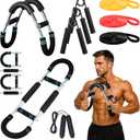 Soulchen 8 Pcs Twister Arm Trainer Adjustable 5 Resistance Levels 30-120 Lbs Chest Arm Workout Equipment for Men Women 3 Grip Strength Trainer Wrist Forearm Strengthener 3 Resistance Bands 1 Jump Rope