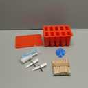 Miaowoof Homemade Popsicle Molds, 10-Cav Non-BPA Silicone Ice Pop Maker, with 50 Sticks, 50 Bags, 10 Reusable Sticks, Funnel, Brush and Ice Pop Recipe (Red)