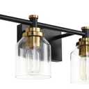 SOLFART Vintage Vanity Light Over Mirror Wall Sconce Bathroom Light Fixtures Black Brass Wall Lighting Bath Light Over Vanity