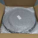 Beaded Round Charger Plates Premium Quality, 12 PACK (black)