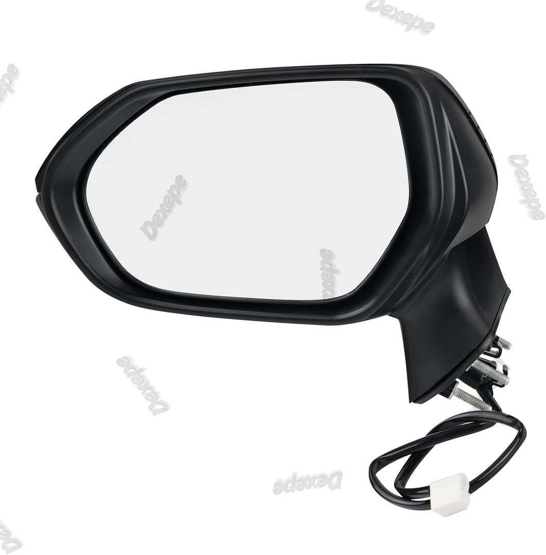 Driver Side Mirror Assembly Compatible with Toyota Corolla 2020-2025 Non-heated Power Adjustable Glass Replace 8794012F80, TO1320391, 8794002916, 8794002928 Black (3Pin Left)