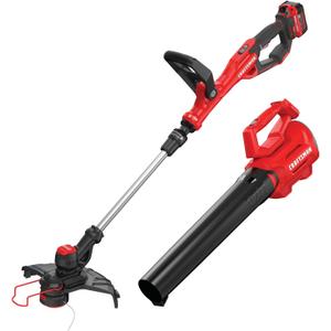 CRAFTSMAN 20V MAX WEEDWACKER String Trimmer and Leaf Blower Combo Kit, Battery and Charger Included (CMCK197M1)