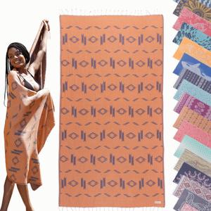 100% Cotton Turkish Beach Towels Oversized Sandproof - Quick Dry Travel Beach Towel for Adults (69 x 37 inch) - Cloud, Sandless, Fast Drying, Lightweight Beach Gifts for Women & Men - Blanket, Wrap