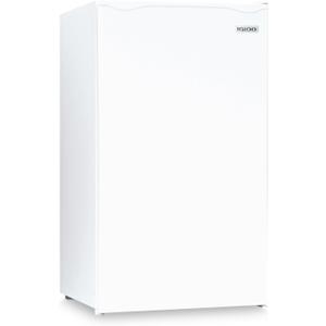 Igloo 3.2 Cu.Ft. Single Door Compact Refrigerator with Freezer, Slide Out Glass Shelf, Perfect for Homes, Offices, Dorms, White