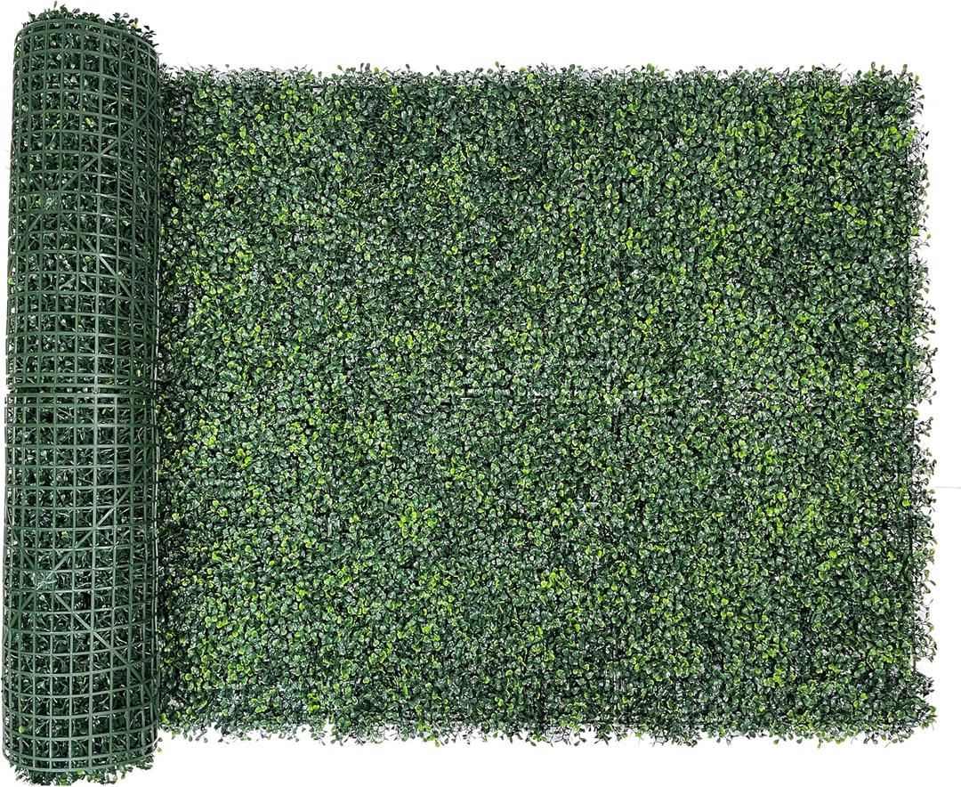 Bybeton Grass Wall Panels, 40"x120" Artificial Ivy Privacy Fence Screen for Balcony & Patio, Lush Greenery Backdrop Wall, UV-Protected Boxwood Panels for Outdoor Hedge Wall, Odorless Grass Wall Decor