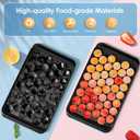 WIBIMEN Ice Cube Tray with Lid and Bin - Round Ice Trays for Freezer with Lid - Ice Cube Trays for Freezer with Ice Container (0.8"-2PACK Black)
