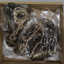 Moxweyeni 55 Inches Metal Merry Christmas Banner Rust Bell Brass Finish Hanging String Garland Metal Vintage Xmas Banner for Christmas Tree Home Office Wall Fireplace and Wall Door Decorations